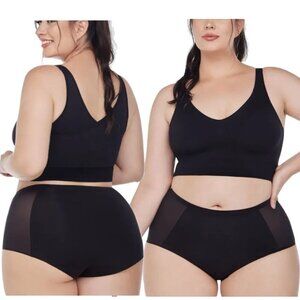 L-3XL Plus Size Womens Seamless Comfortable Smooth Underwear Tummy Soft Briefs